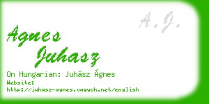 agnes juhasz business card
